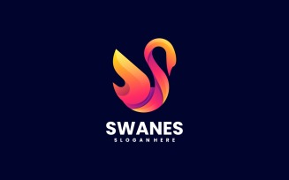 Swan Color Gradient Logo Style