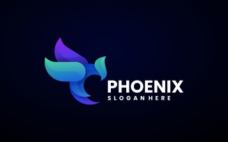 Vector Phoenix Color Gradient Logo