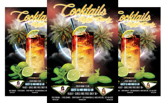 Night Cocktail Party Flyer Template