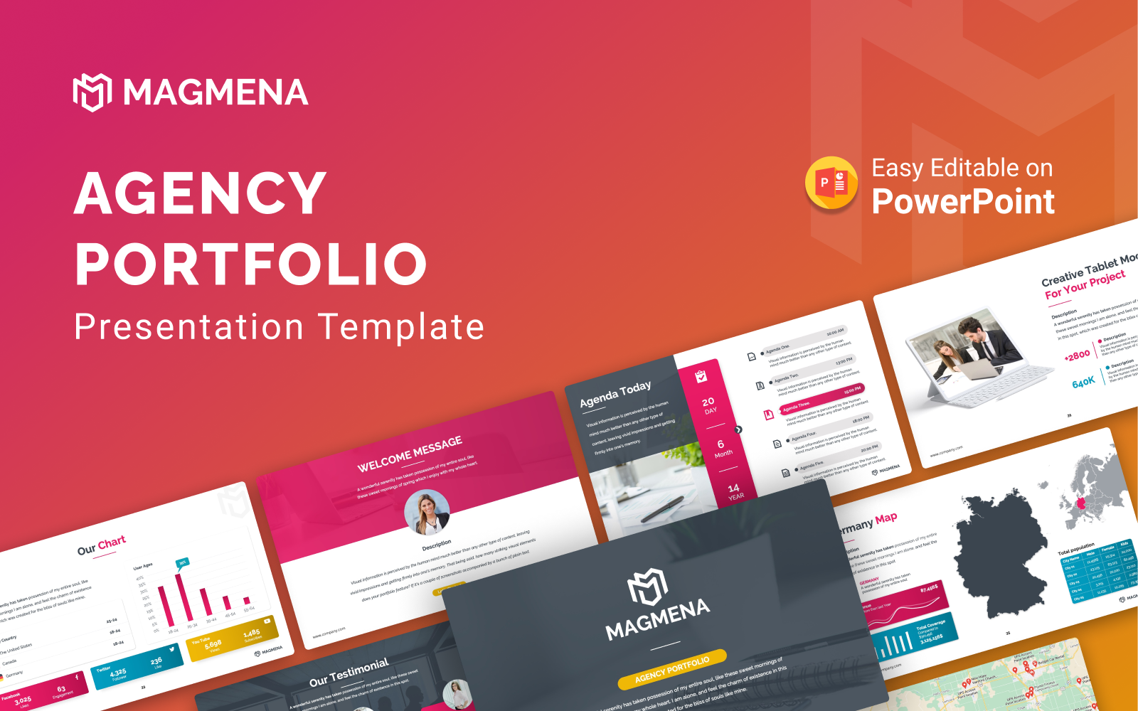 Magmena – Agency Portfolio PowerPoint Presentation
