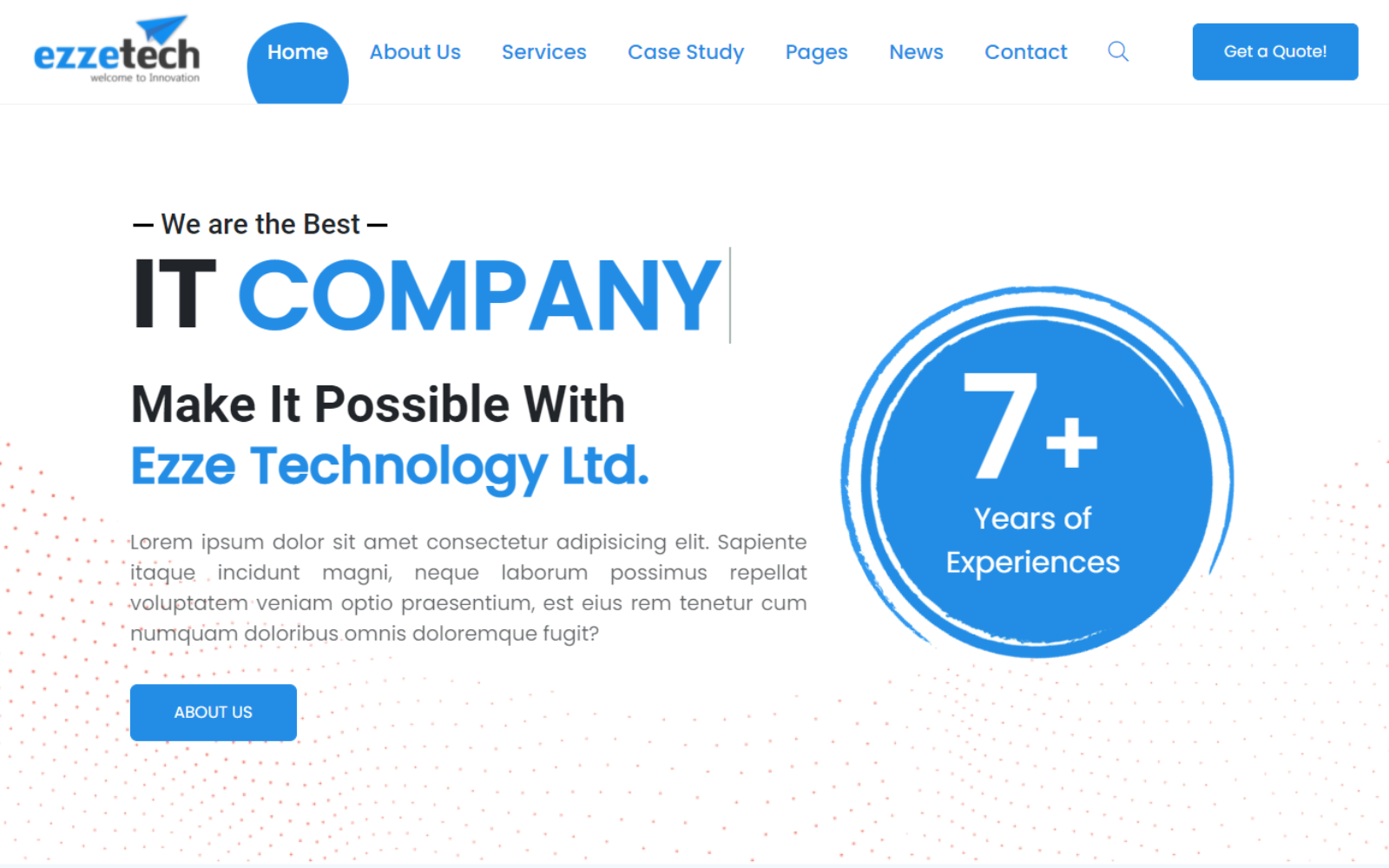 EzzeTech - Multipurpose , Services, Business, Corporate Clean Responsive Bootstrap Template
