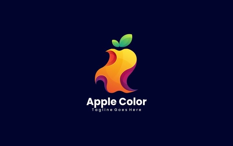 Apple Color Gradient Logo Style Logo Template