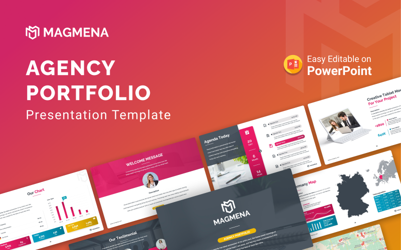 Magmena – Agency Portfolio PowerPoint Presentation PowerPoint Template
