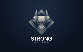 Strong Bull Color Gradient Logo