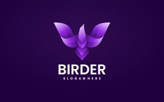 Vector Bird Color Gradient Logo Design