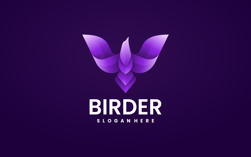 Vector Bird Color Gradient Logo Design Logo Template