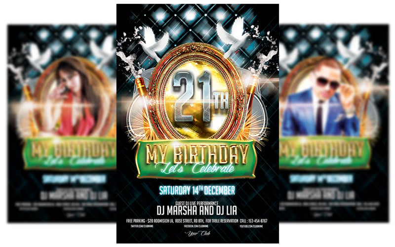 Birthday Party Flyer Template Corporate Identity