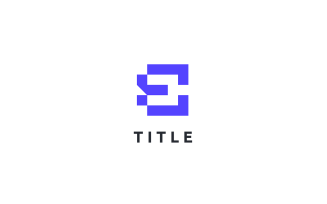 Contemporary Visual E Tech Blue Logo