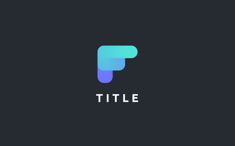 Contemporary Visual F Tech Shade Monogram Logo Logo Template