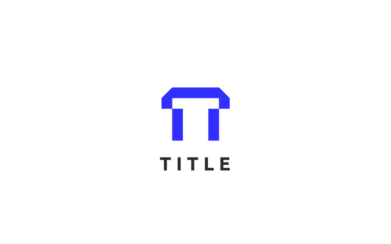 Contemporary Visual T Blank Monogram Logo Logo Template