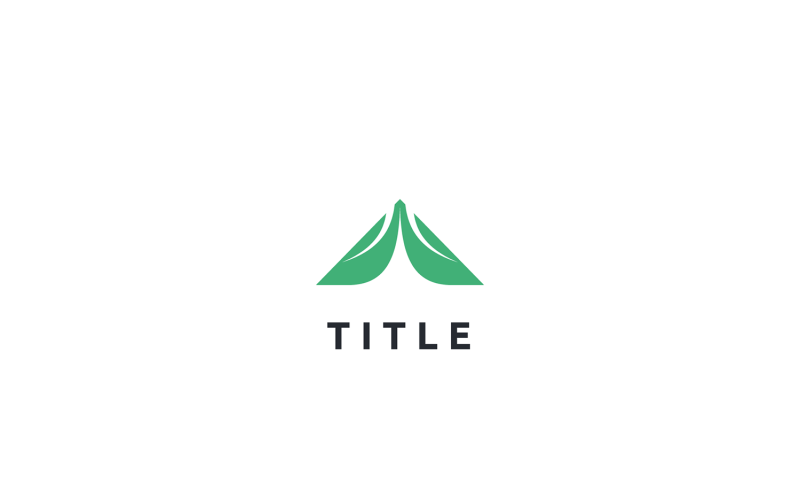 Contemporary Visual Wellness Eco Leaf Logo Logo Template