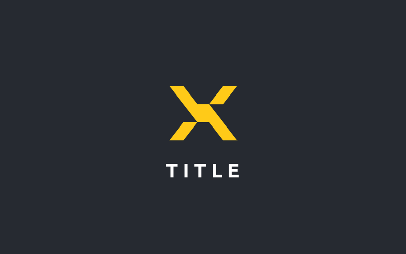 Contemporary Visual X Flat Monogram Logo Logo Template