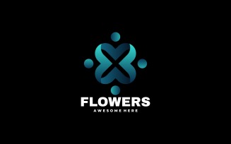 Flowers Color Gradient Logo Style