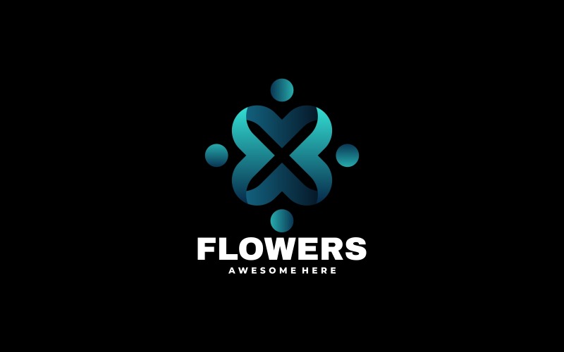 Flowers Color Gradient Logo Style Logo Template