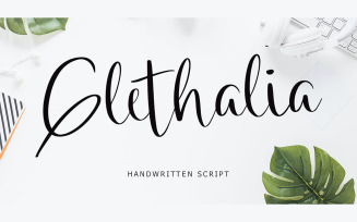 Glethalia Handwritten Display Script