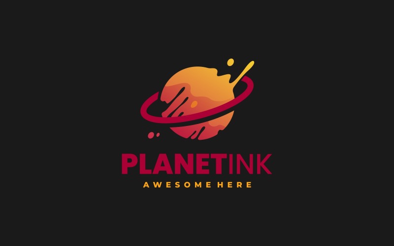 Planet Ink Color Gradient Logo Logo Template
