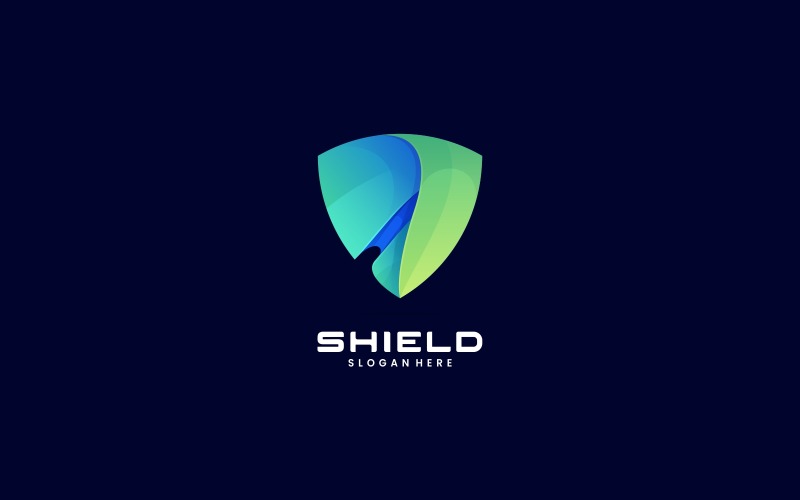 Shield Color Gradient Logo Design Logo Template