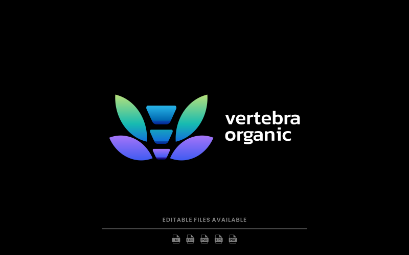 Vertebra Gradient Logo Style Logo Template
