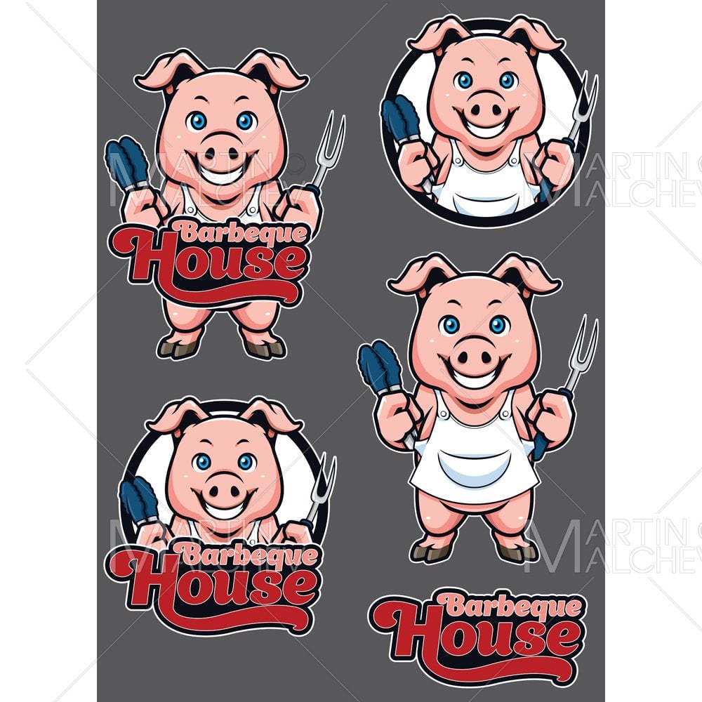 Kit Graphique #239448 Mascot Cochon Divers Modles Web - Logo template Preview