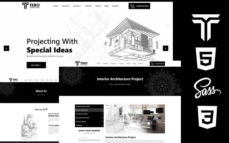Tero - Interior Design Html5 Css3 Theme Website Template