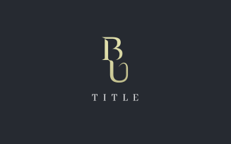 Luxury Elegant BU Ornament Golden Logo