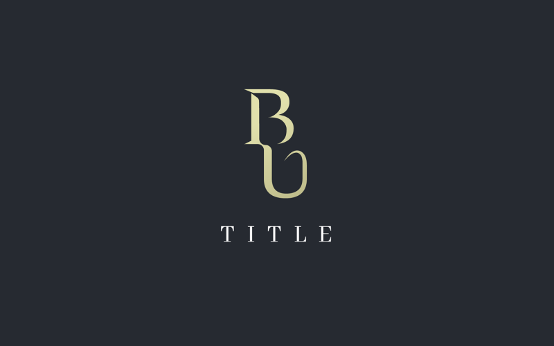 Luxury Elegant BU Ornament Golden Logo Logo Template