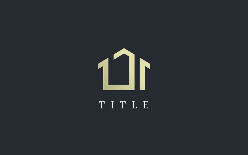 Luxury Elegant Property Realtor Ornament Golden Logo Logo Template
