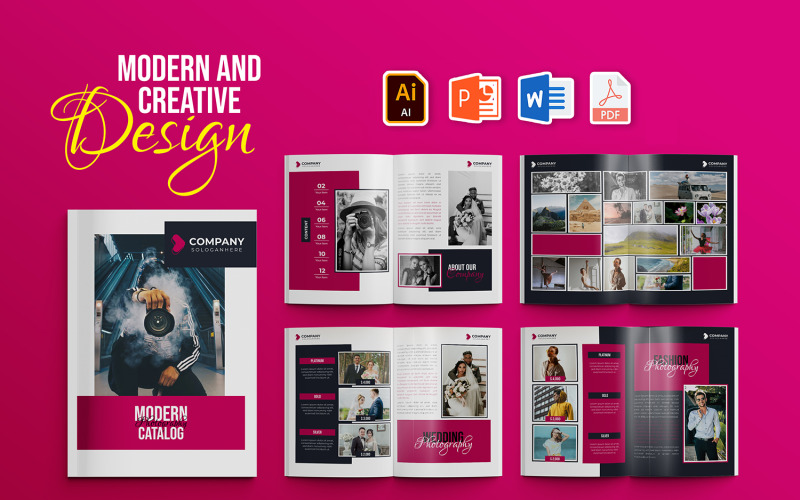 Modern and Creative Photography Product Catalog Template Corporate Identity