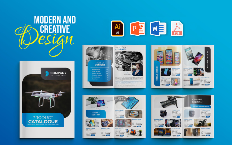 Modern and Creative Product Catalog Template Corporate Identity