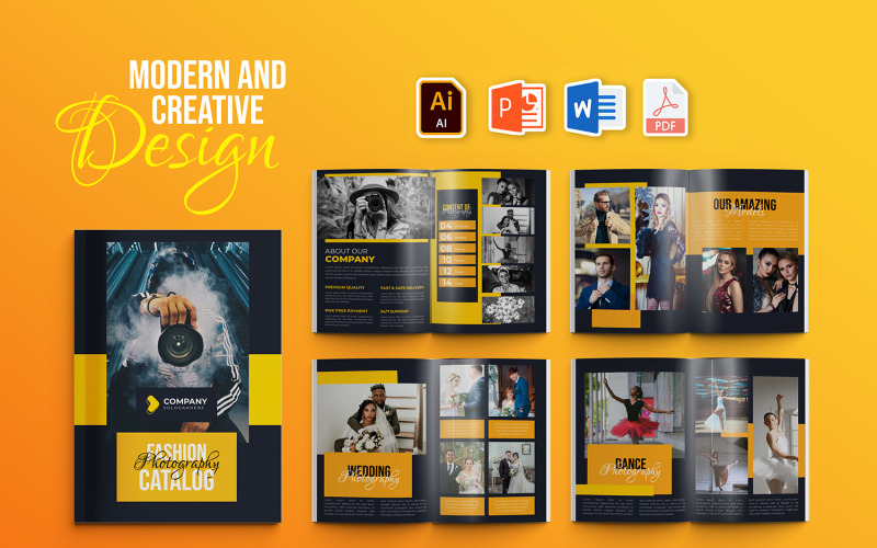 Modern Photography Product Catalog Template Corporate Identity