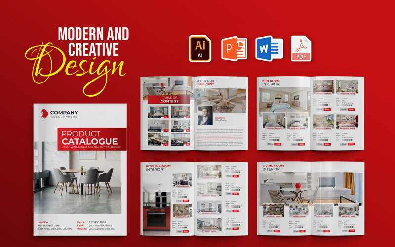 Modern Product Catalog Template Corporate Identity