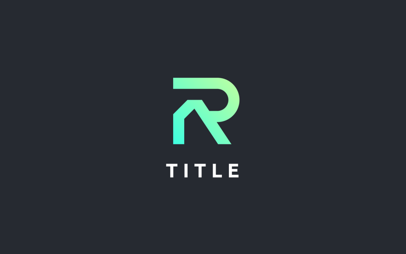 Modern Visual R Green Tech Shade Logo Logo Template