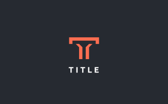 Modern Visual T Structure Abstract Logo