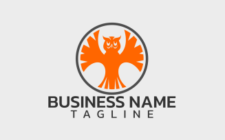Owl Bird Custom Design Logo Template