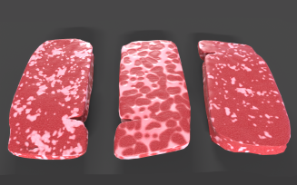 Beef Steak Low-poly 3D model
