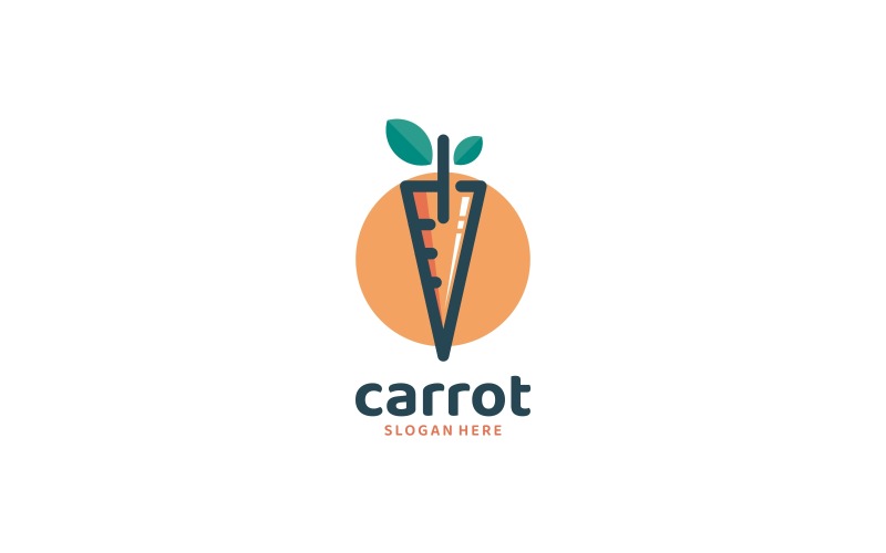 Carrot Simple Logo Design Logo Template