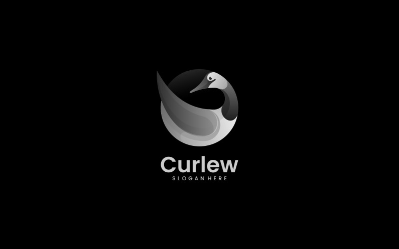 Curlew Gradient Logo Style Logo Template
