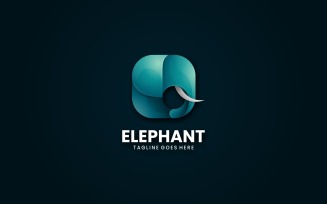 Elephant Color Gradient Logo