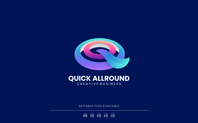 Letter Q Gradient Colorful Logo Design Logo Template
