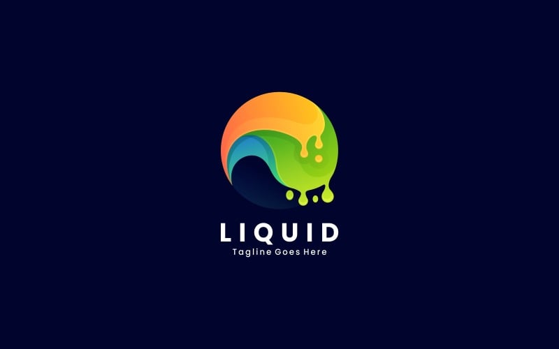 Liquid Gradient Colorful Logo Design Logo Template