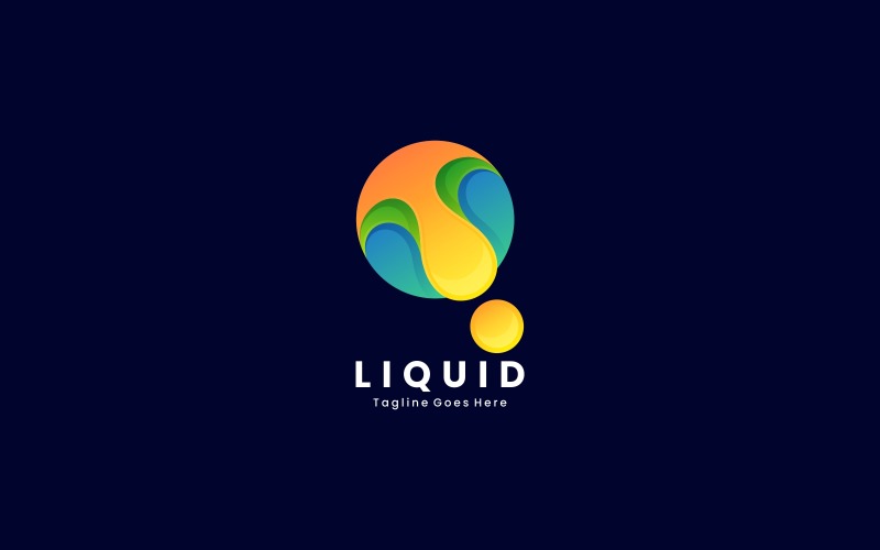 Liquid Gradient Colorful Logo Style Logo Template