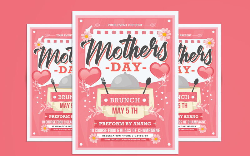 Mother's Day Brunch Flyer Corporate Identity