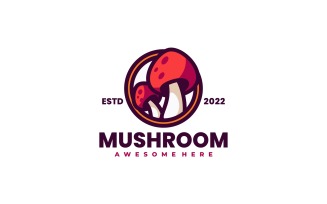 Mushroom Simple Mascot Logo Design