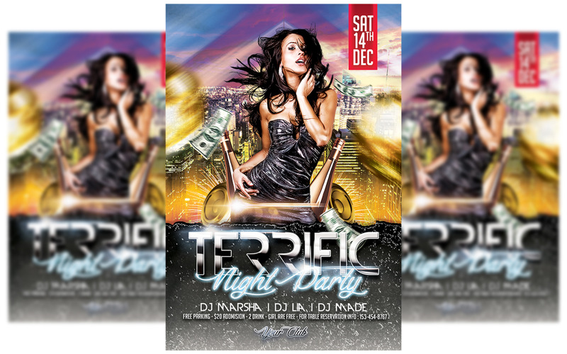 Night Party Flyer Template Corporate Identity