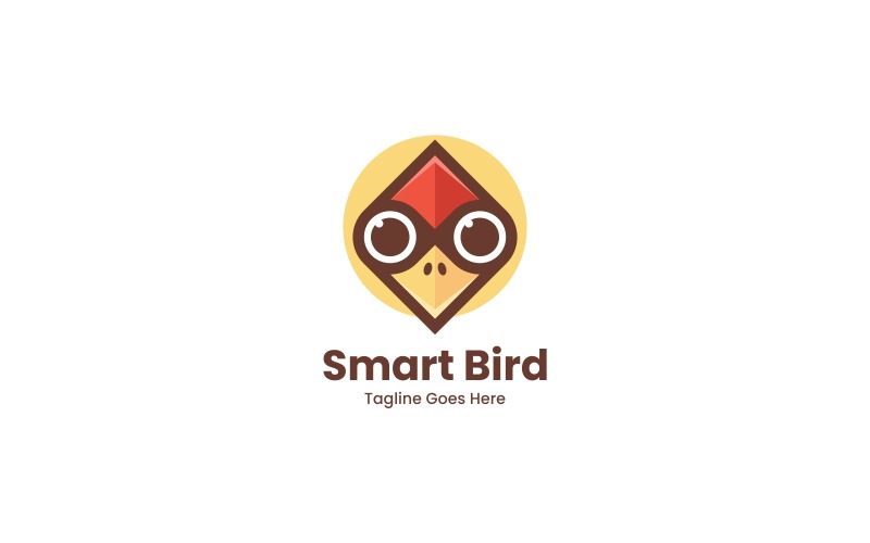 Smart Bird Simple Logo Design Logo Template