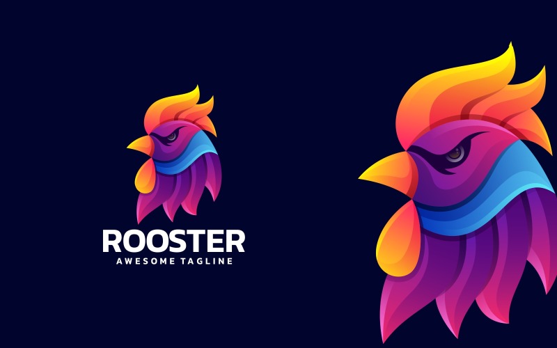 Vector Rooster Colorful Logo Design Logo Template