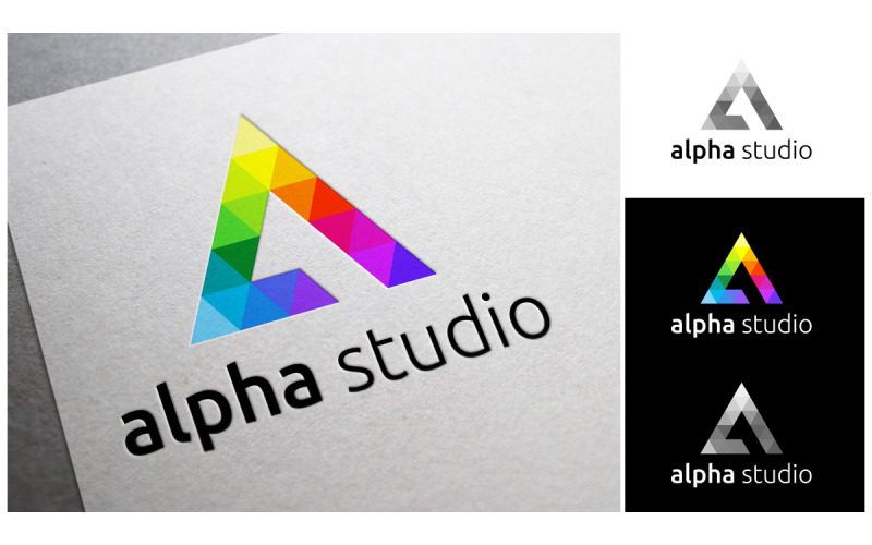 Alpha Studio - Letter A logo template Logo Template