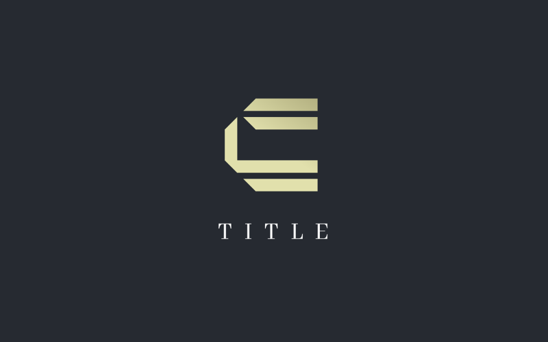 Luxury Lite CC Golden Monogram Logo Logo Template