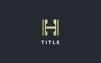 Luxury Lite H HH Golden Monogram Logo
