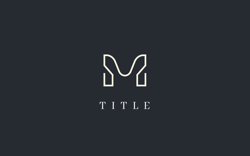 Luxury Lite M Golden Monogram Logo Logo Template